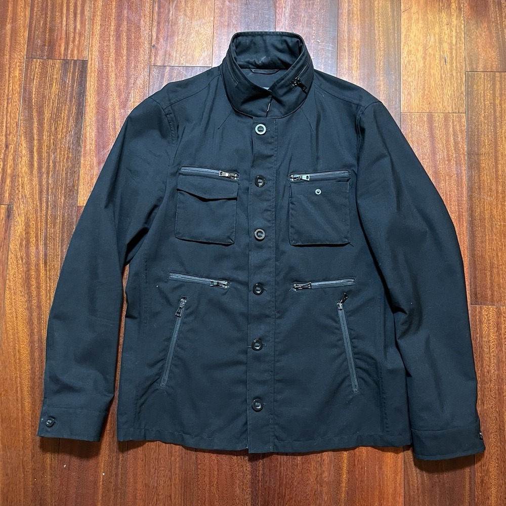 John Varvatos Field Jacket Mens 48 Wool Blend Lined Military Pockets Preppy READ